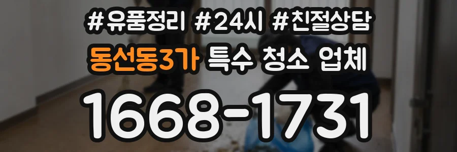 동선동3가 특수 청소 업체