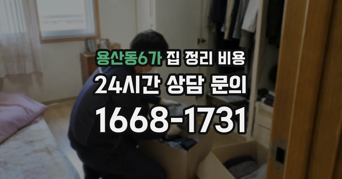 용산동6가 집 정리 비용