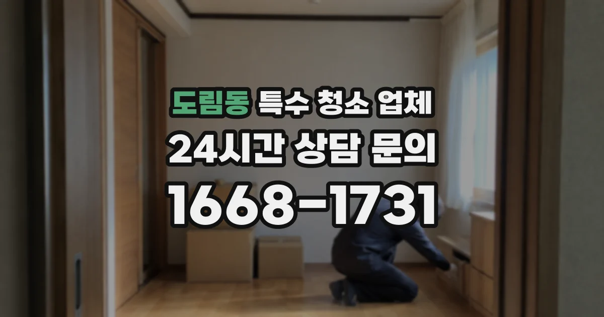 도림동 특수 청소 업체