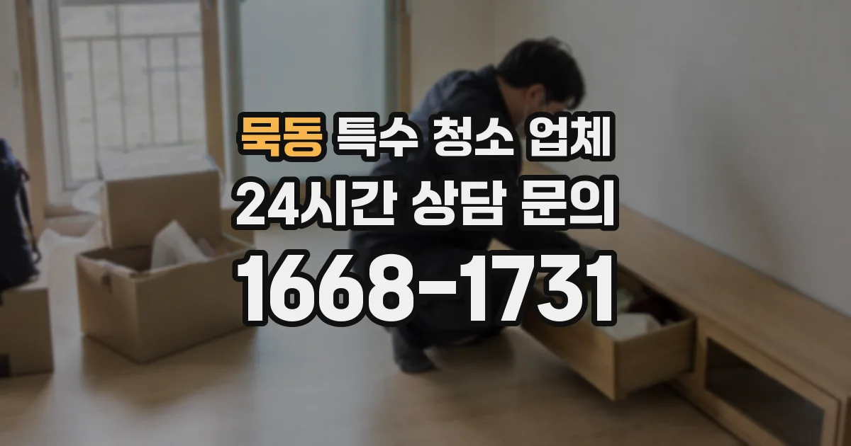 묵동 특수 청소 업체