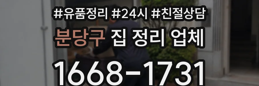 분당구 집 정리 업체
