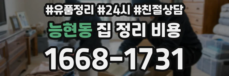 능현동 집 정리 비용