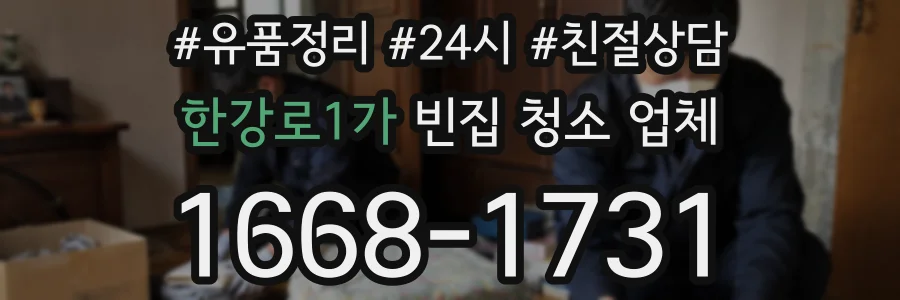 한강로1가 빈집 청소 업체