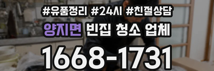양지면 빈집 청소 업체
