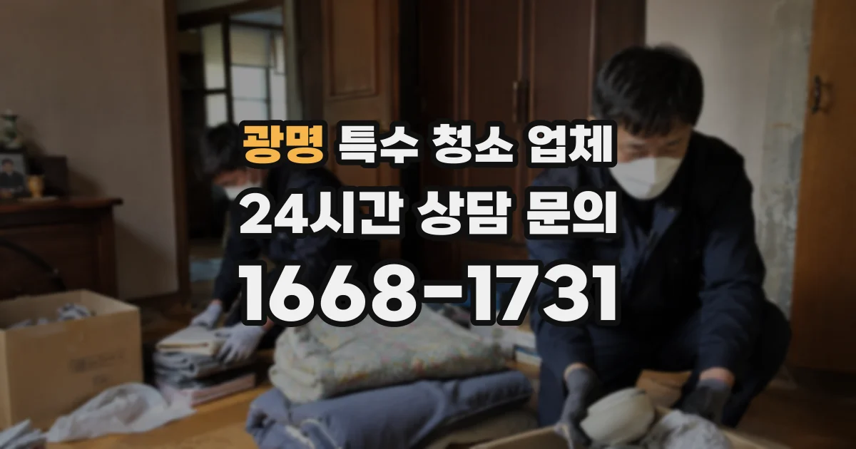 광명 특수 청소 업체