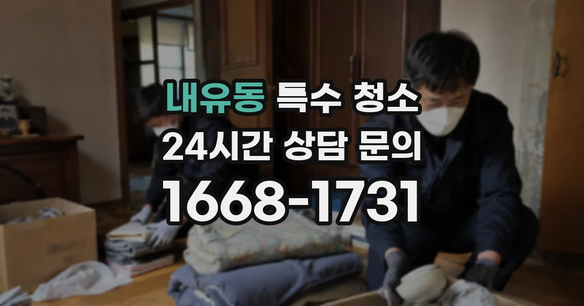내유동 특수 청소