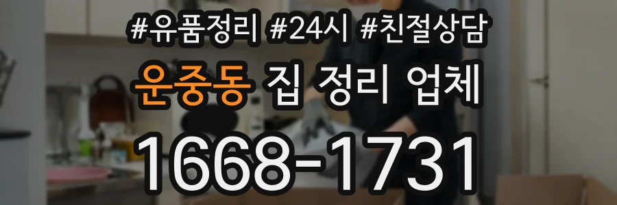 운중동 집 정리 업체