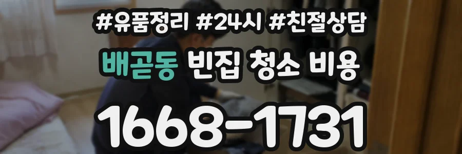 배곧동 빈집 청소 비용