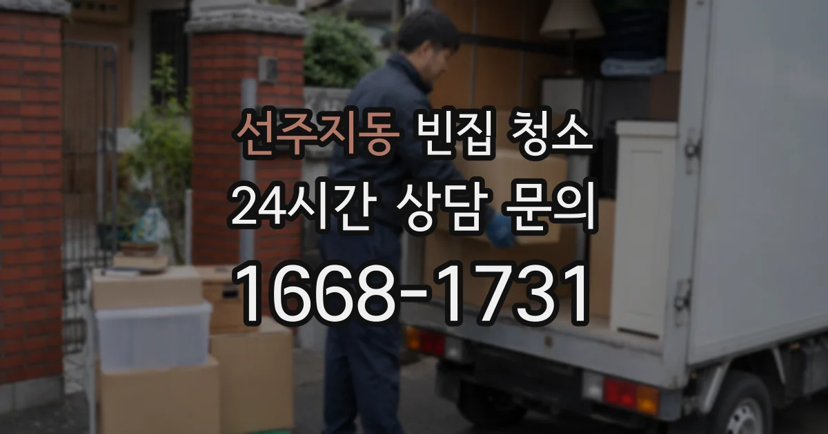선주지동 빈집 청소