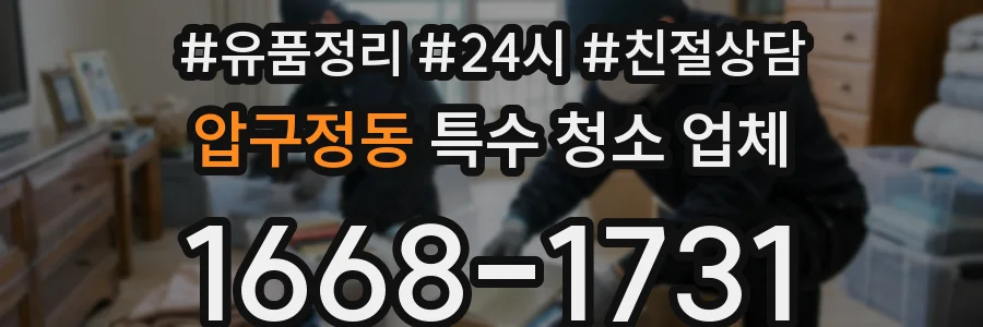 압구정동 특수 청소 업체