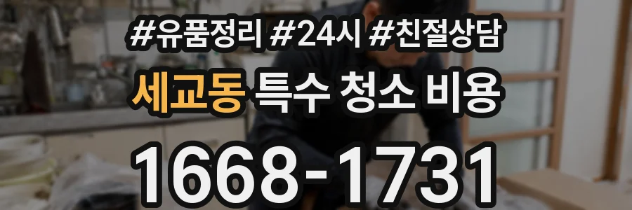 세교동 특수 청소 비용