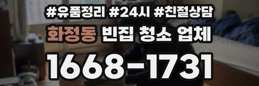 화정동 빈집 청소 업체