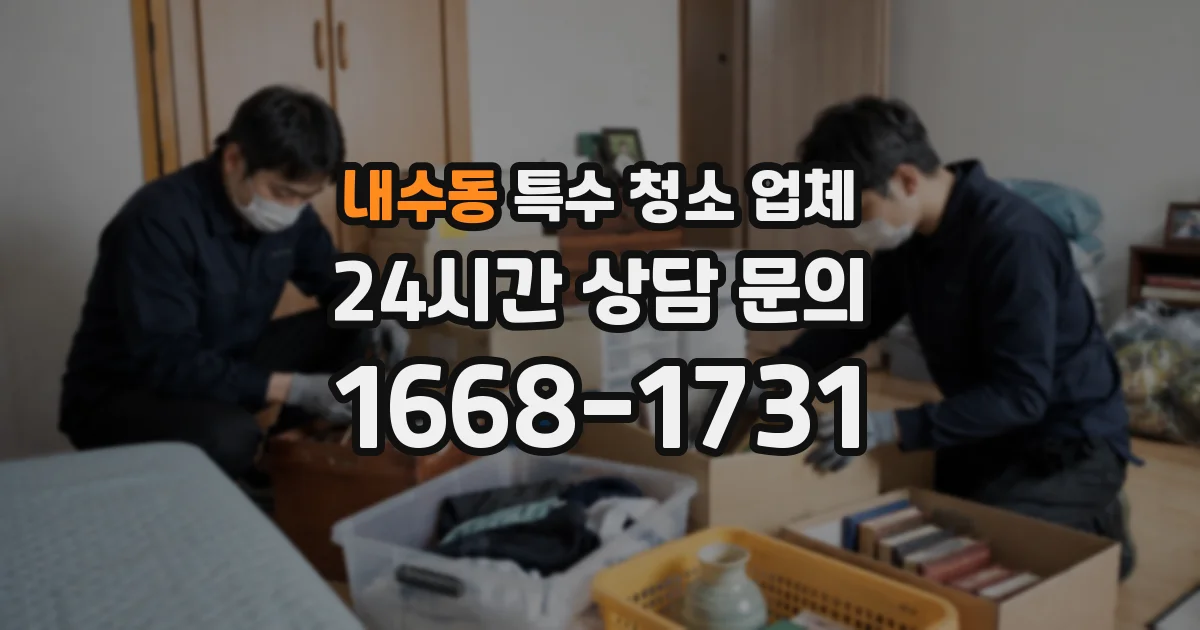 내수동 특수 청소 업체