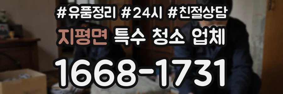 지평면 특수 청소 업체