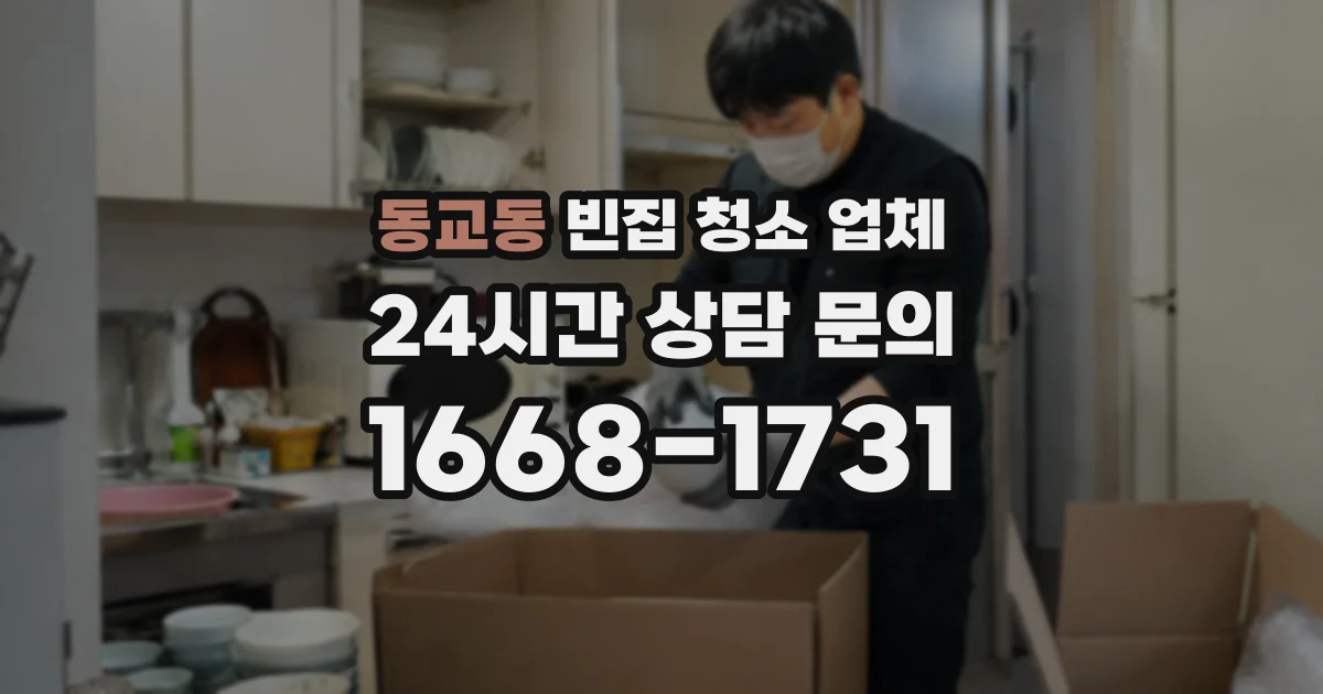 동교동 빈집 청소 업체