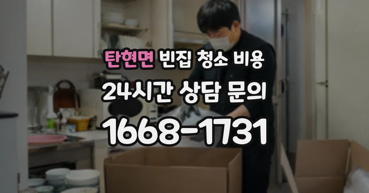 탄현면 빈집 청소 비용