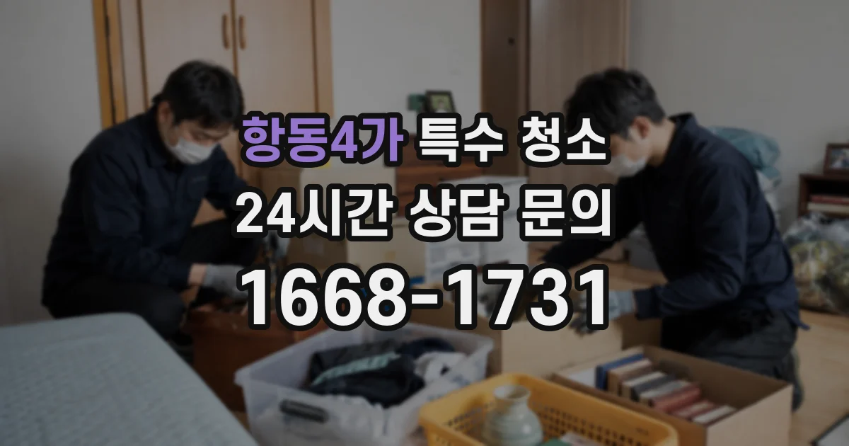 항동4가 특수 청소