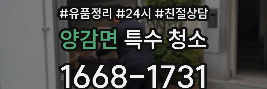 양감면 특수 청소