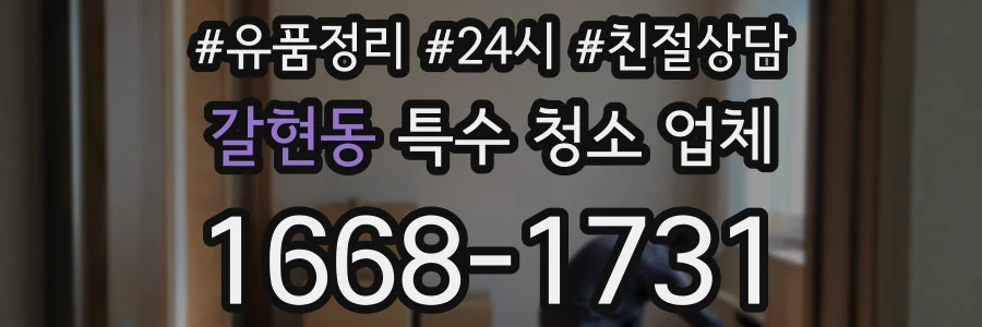 갈현동 특수 청소 업체