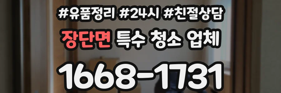 장단면 특수 청소 업체