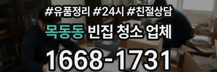 목동동 빈집 청소 업체