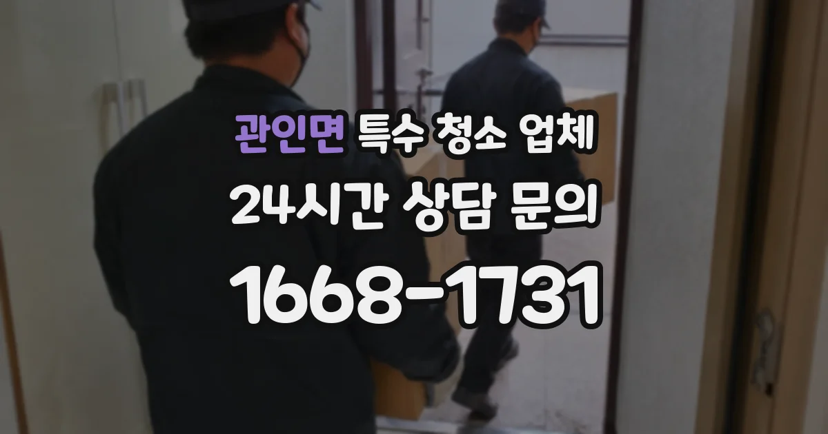 관인면 특수 청소 업체