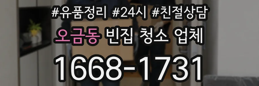 오금동 빈집 청소 업체