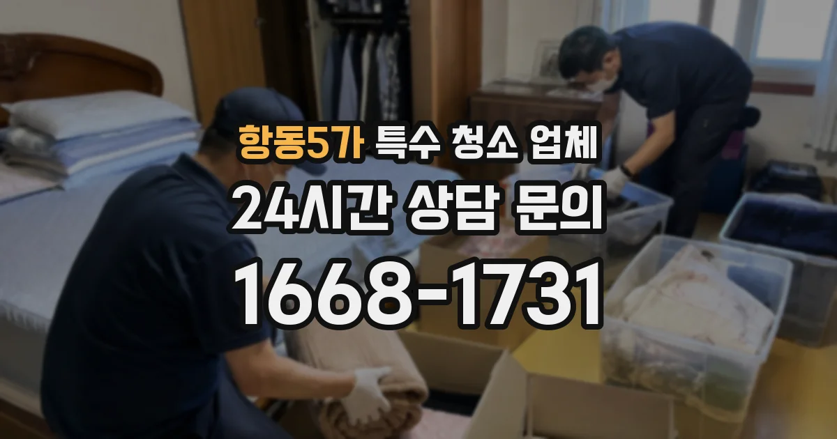 항동5가 특수 청소 업체