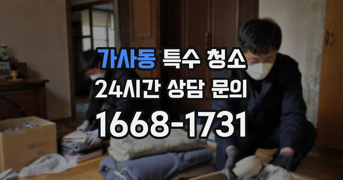 가사동 특수 청소