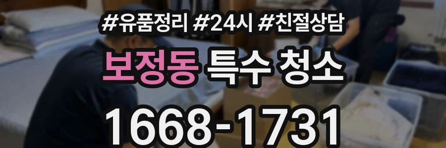 보정동 특수 청소