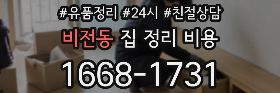 비전동 집 정리 비용