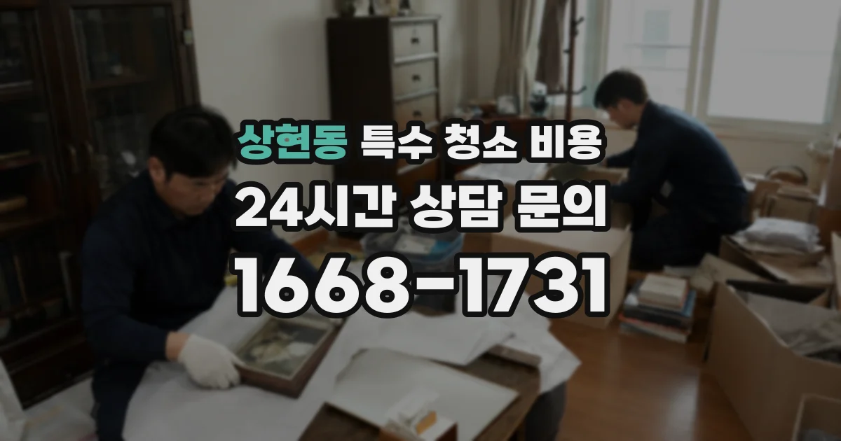 상현동 특수 청소 비용