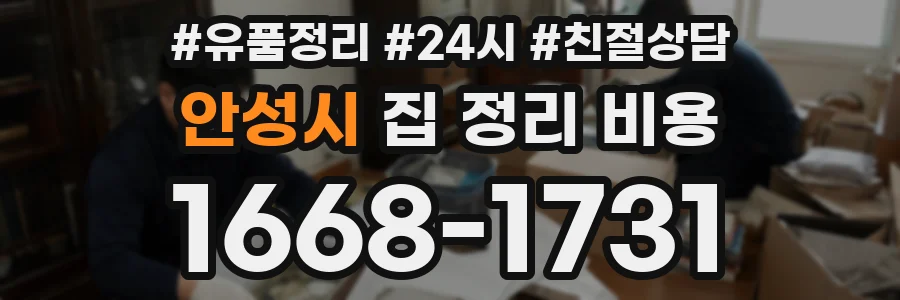 안성시 집 정리 비용