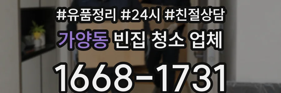 가양동 빈집 청소 업체