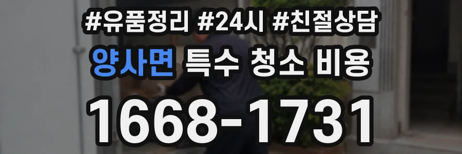 양사면 특수 청소 비용