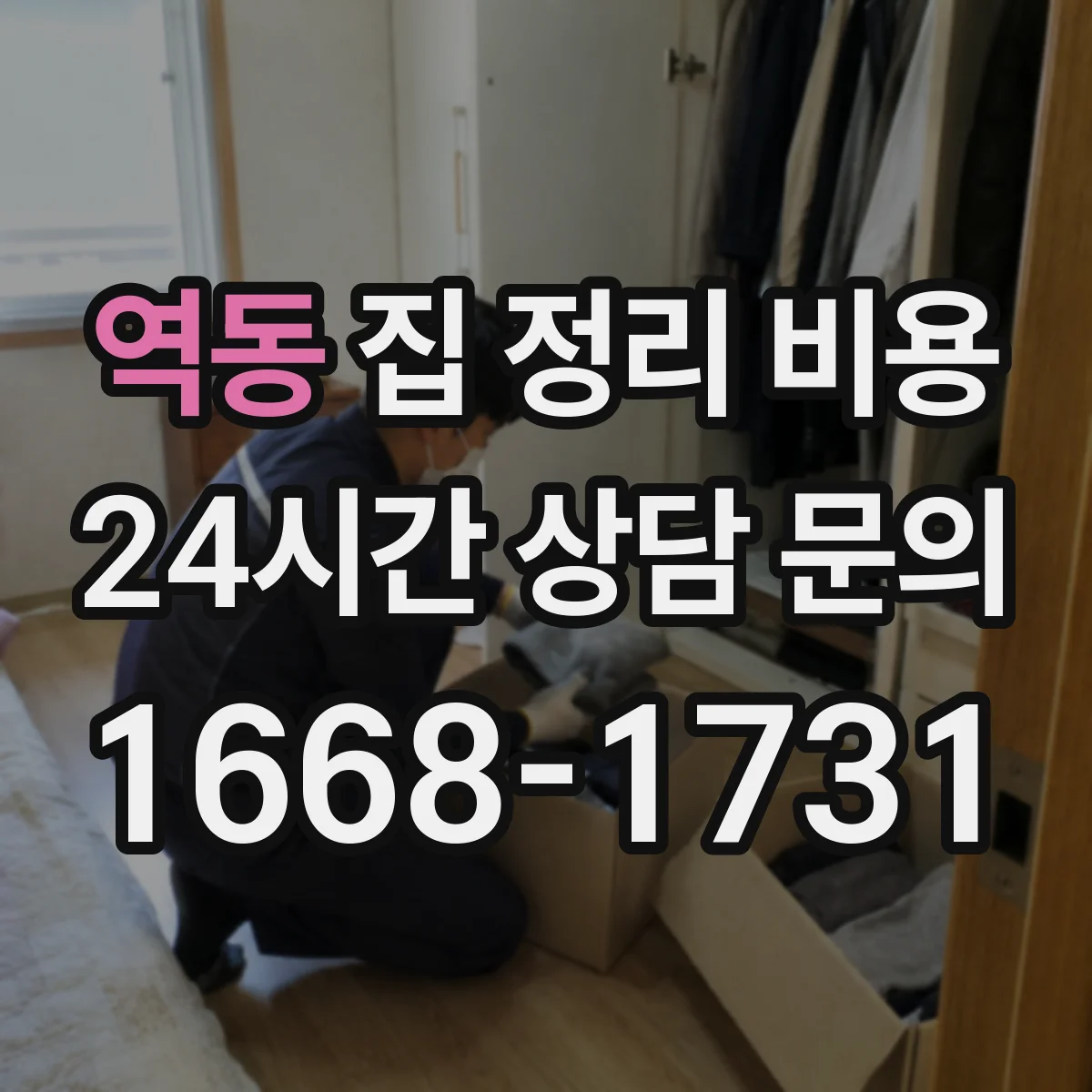 역동 집 정리 비용