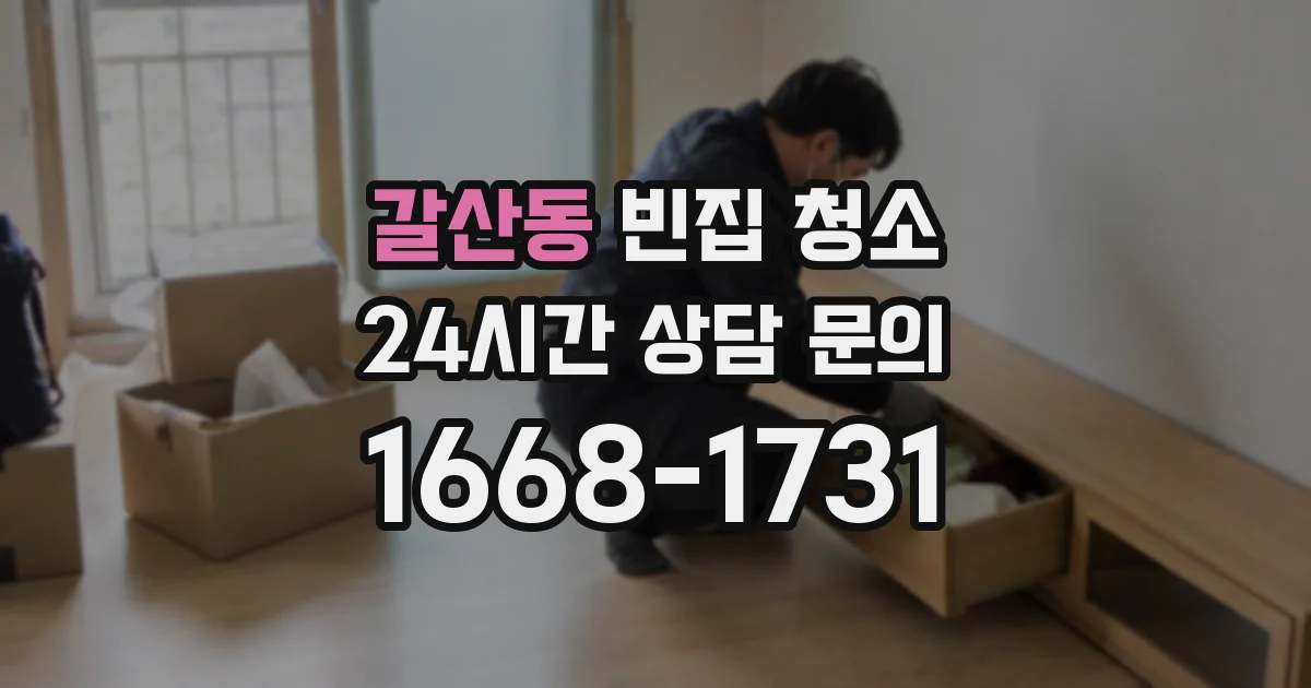 갈산동 빈집 청소