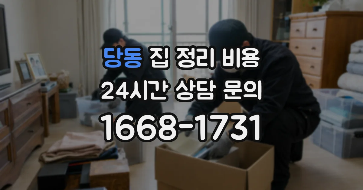 당동 집 정리 비용