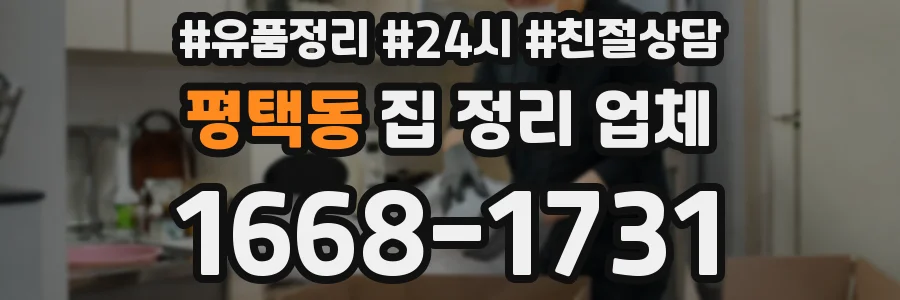 평택동 집 정리 업체