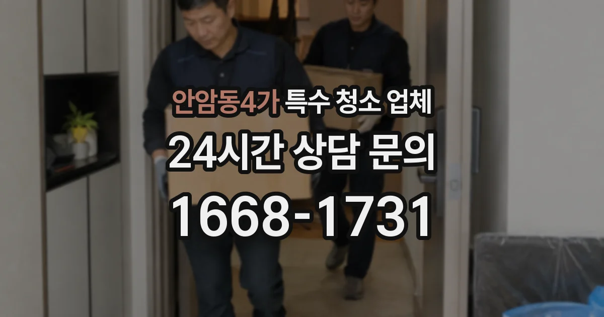 안암동4가 특수 청소 업체
