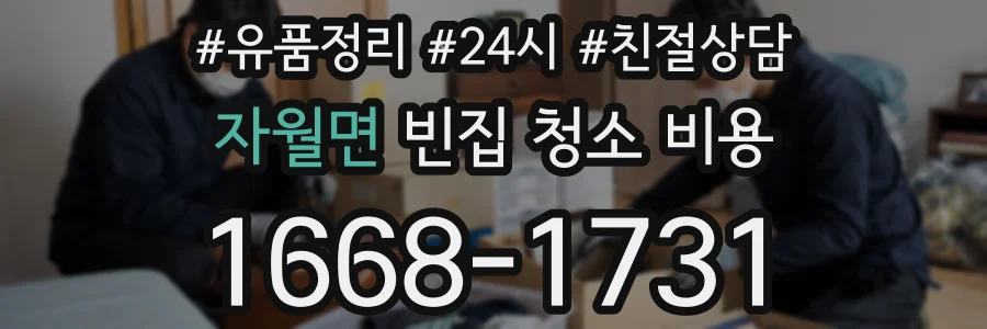 자월면 빈집 청소 비용