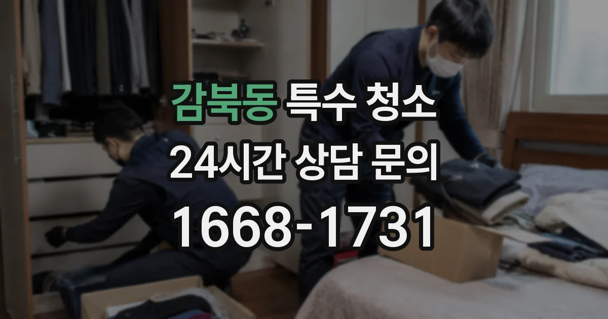 감북동 특수 청소