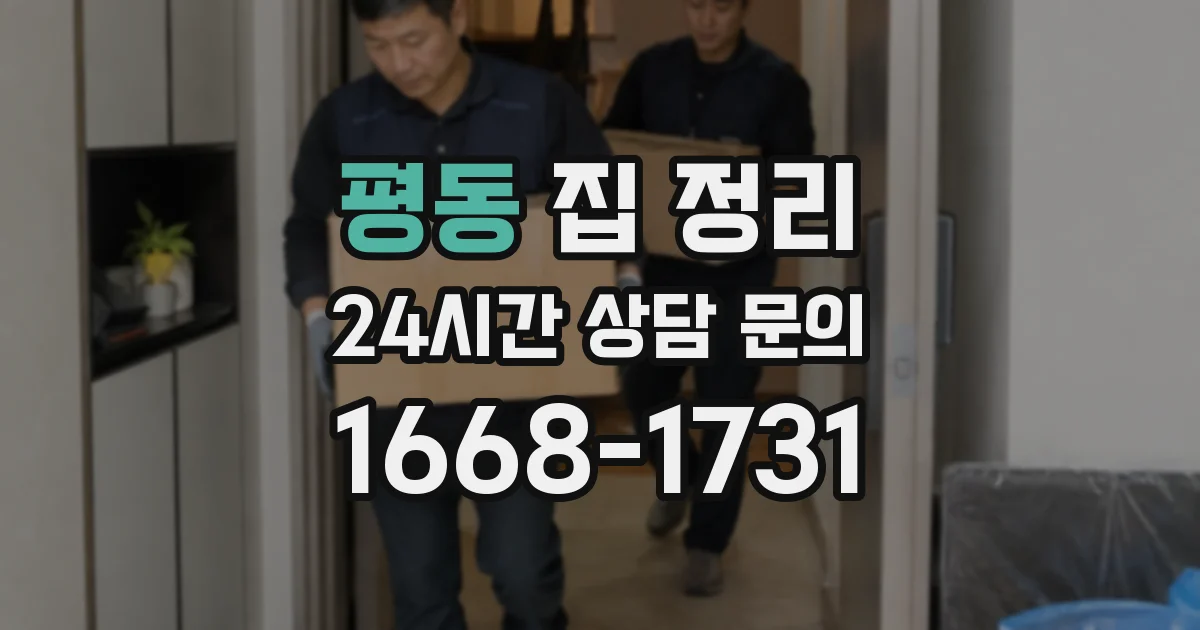 평동 집 정리