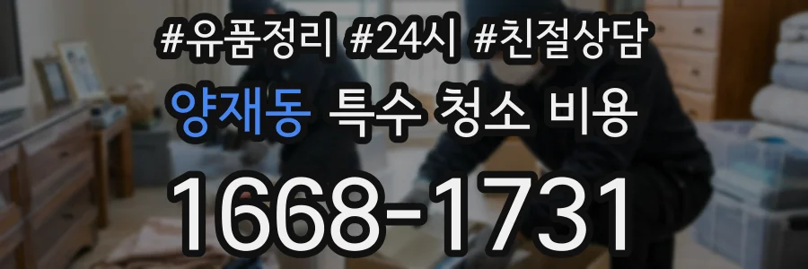 양재동 특수 청소 비용