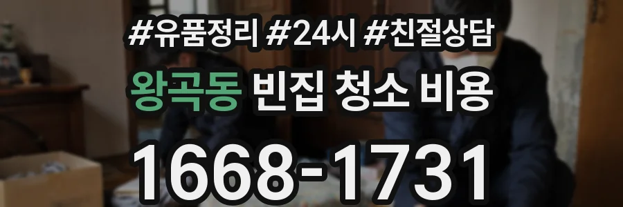 왕곡동 빈집 청소 비용