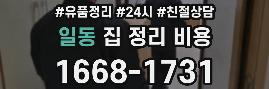 일동 집 정리 비용
