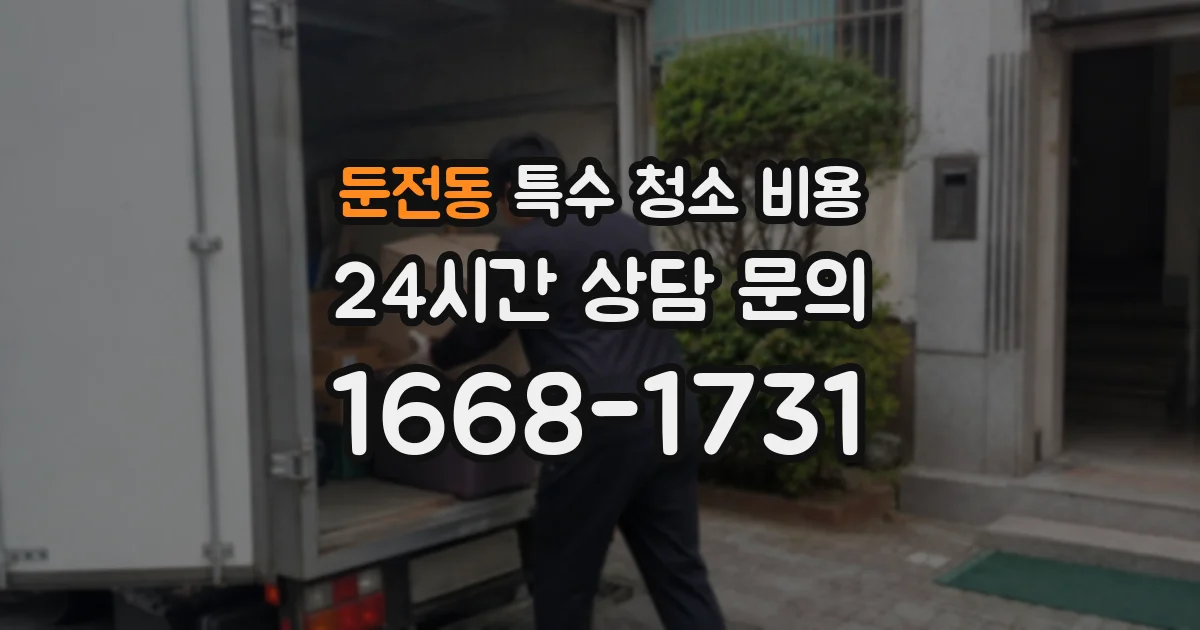 둔전동 특수 청소 비용