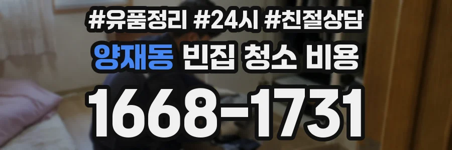 양재동 빈집 청소 비용