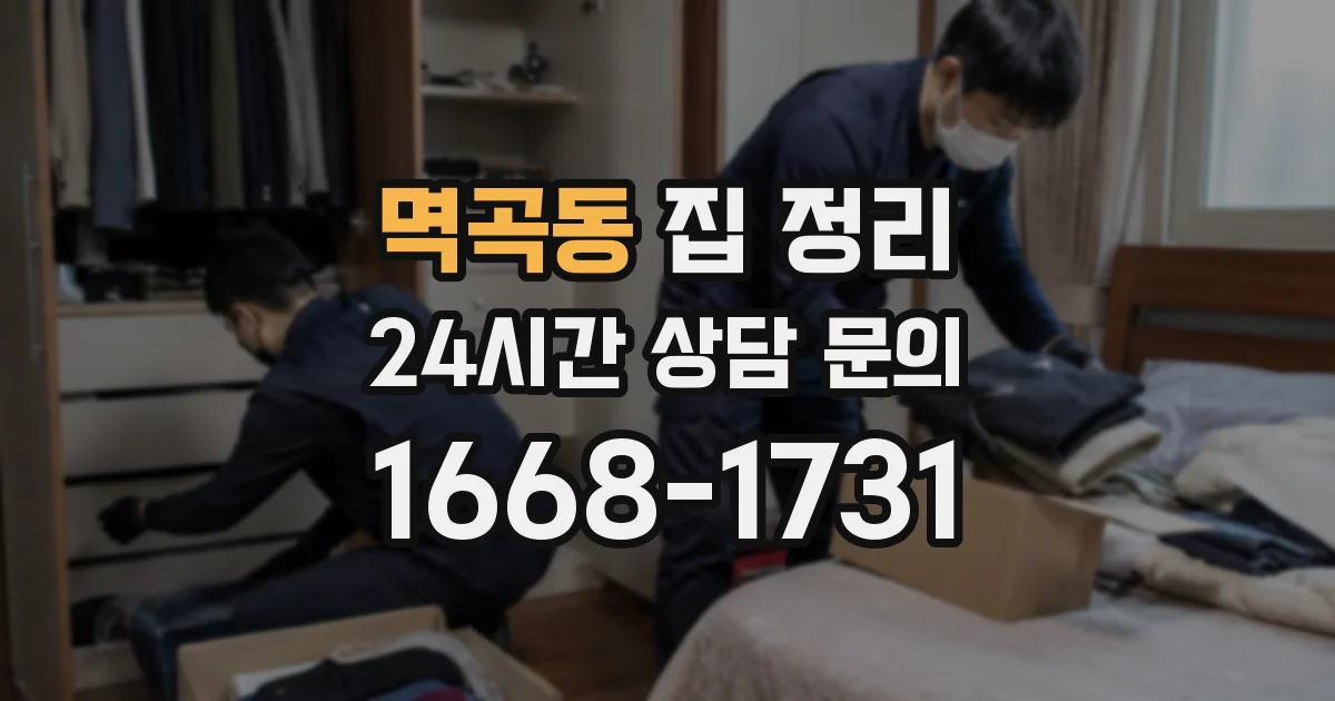 멱곡동 집 정리