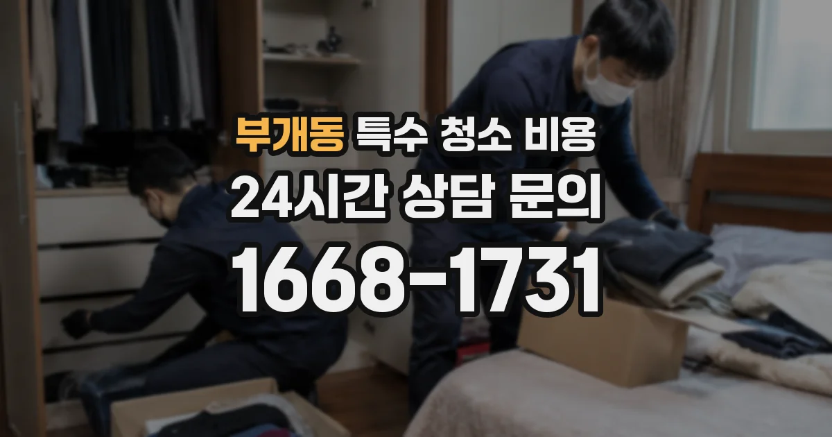 부개동 특수 청소 비용